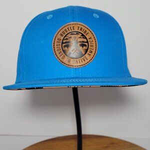 Hustle Tribe Designed In Native America Mens Turqoise Blue Adjustable Cap